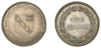 Staffordshire, Fazeley, Sir Robert Peel, Charles Harding & Co, Shilling, 1811, arms, rev. value in wreath with 11...