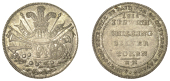 Suffolk, Ipswich, William Adams, ‘Morgan’s’ Shilling, 1811, Prince of Wales’ feathers above standards and...