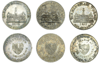 Warwickshire, Birmingham, Workhouse, Shilling, 1811, 4.59g/12h (D 13); imitation Shillings, 1811 (2), in plated...