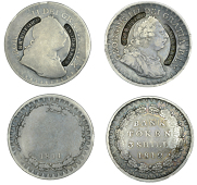 Yorkshire, Bradford, Workhouse, George III, Bank of England, Three Shillings (2), 1811, 1812 type 1, obvs....