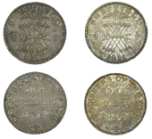 Yorkshire, Sheffield, Overseers, Shillings, 1811 (2), no pellet between arrow heads, 4.13g/6h (D 72), 4.05g/12h...