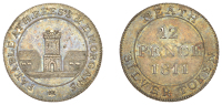 Glamorganshire, Neath, Hopkin Rees and David Morgan, Shilling, 1811, tower, flag post with two stays, hh on exergue...