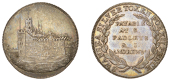 Glamorganshire, Swansea, Sylvanus Padley and John Andrews, Shilling, castle, rev. legend in wreath, edge grained,...