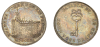 Glamorganshire, Swansea, John Voss, Shilling, 1811, castle, rev. key, edge grained, 3.98g/12h (D 19). Extremely fine...