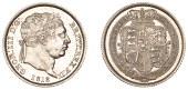 George III (1760-1820), New coinage, Shilling, 1818, high 8 in date  (ESC 2151; S 3790). Better than extremely fine,...