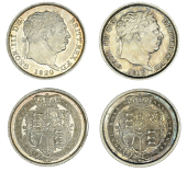 George III (1760-1820), New coinage, Shillings (2), 1819, 1820 (ESC 2152, 2157; S 3790) [2]. Light surface marks,...