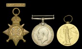 Three: Private T. J. Curtis, 1st Battalion, Norfolk Regiment, who was killed in action near La Bassée on 4 November...