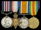 A Great War ‘Western Front’ M.M. group of four awarded to Private E. Horton, 5th Battalion, Oxfordshire and...