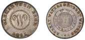 19th Century Tokens, CARMARTHENSHIRE, Carmarthen, Robert Waters & Robert Waters, Shilling, 1811, legend around W...