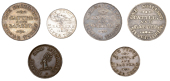 19th Century Tokens, YORKSHIRE, York, Robert Cattle and James Barber, Shillings, 1811 (3), 4.38g/12h, 4.35g/12h...