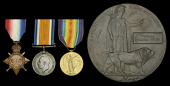 Three: Private T. W. Yates, 1st/4th Battalion, Oxfordshire and Buckinghamshire Light Infantry, who was killed on the...
