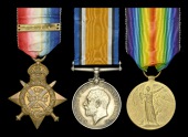 Three: Corporal R. Gray, 1st Battalion, Norfolk Regiment, who was killed in action during the Battle of La Bassée...
