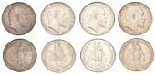 Edward VII (1901-1910), Florins (4), 1902, 1904, 1906, 1907 (ESC 3577, 3580, 3582-3; S 3981) [4]. Good very fine or...