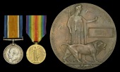 Pair: Private B. Angliss, 1st Battalion, Oxfordshire and Buckinghamshire Light Infantry, who died of disease in the...