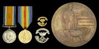Pair: Private S. Cooper, Somerset Light Infantry, who was killed in action on the Western Front on 29 March...