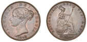 Victoria (1837-1901), Halfpenny, 1848/7 (BMC 1532; S 3949). Minor spotting, otherwise extremely fine, peripheral...