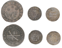 London (City), Trinity Lane [Bread Street], John Millist, Farthing, 1.13g/6h (N 7778; BW. 3233); Walbrook, William...