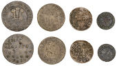 London (City), Whitefriars, John Clay, Halfpenny, 1667, 2.39g/3h (N 7844; BW. 3475); Windmill Court [Snow Hill],...