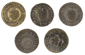 Middlesex (Metropolitan), King Street [Wapping], G.M.B. at the dolphin, Farthing, 0.91g/6h (N 8265a, this piece; BW....