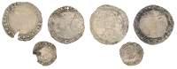 Philip and Mary (1554-1558), Groats (2), 1556, mm. rose on rev. only, 2.73g/9h, 1557, mm. rose, 2.81g/1h, Pennies...