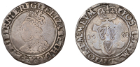Elizabeth I (1558-1603), Second issue, Shilling, mm. harp, bust 3C, reads elizabeth d g a f et hibernie regi,...