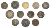 Middlesex (Metropolitan), Wapping, Benjamin Barnes, Halfpenny, 2.16g/6h (N 8504; BW. 3277); Jorg. Carpentr,...