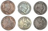 George I (1714-1727), Wood’s coinage, Halfpence (3), 1723/2, 1723 (2) (Martin 3.4/Db.1, 4.34/Gb.3, 4.55/Gc.26; S...