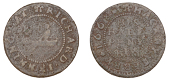 Middlesex (Rural), Hackney Ferry, Richard Jennings, Halfpenny, 1668, 1.62g/12h (N 6416; BW. 59). Mediocre, very...