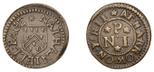 Middlesex (Rural), Harrow-on-the-Hill, Nathaniell Page, Farthing, 1.36g/9h (N 9168; BW. 89). Very fine and...