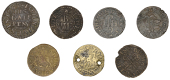 Southwark, Bankside, William Boorman, Farthing, 0.59g/9h (E 299; N 4737; BW. 120); Bermondsey Street, Richard...