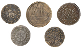 Southwark, Pickle Herring Stairs, Edward Brent, Halfpenny, 1668, 3.14g/12h (E 775; N 4995; BW. 340), Thomas...