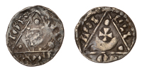 John (as King, 1199-1216), Third coinage, Halfpenny, a contemporary forgery, reads cli [—]o adi, 0.70g/10h (SCBI...