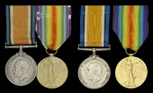 Pair: Private M. Neporent, Oxfordshire and Buckinghamshire Light Infantry
British War and Victory Medals (5011 Pte....
