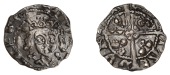 Edward IV (1461-1483), Suns and Roses coinage, Penny, Dublin, sun and rose by crown, rose and sun by neck, later...
