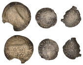 Henry VIII (1509-1547), Posthumous coinage, Threepences (2), type I, Dublin, no mm., early Tower bust, 0.82g/12h;...