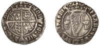 Henry VIII (1509-1547), Second Harp issue, Groat, mm. trefoil, hr (Henricus Rex), reads dominvs, double salitre...
