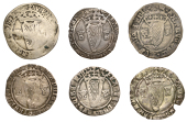 Henry VIII (1509-1547), First Harp issue, Groats (3), all mm. crown,  hi (Jane Seymour), 2.15g/9h, hr (Henricus...