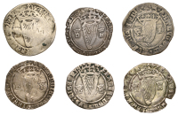 Henry VIII (1509-1547), First Harp issue, Groats (3), all mm. crown,  hi (Jane Seymour), 2.15g/9h, hr (Henricus...