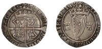 Henry VIII (1509-1547), First Harp issue, Groat, mm. crown, ha (Anne Boleyn), saltire stops (double on rev.)...