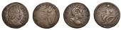 George III (1760-1820), Voce Populi coinage, Halfpence (2), both 1760, type 5, square head, 6.43g/6h, type 9, p...