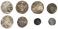 John (as King, 1199-1216), Third coinage, Pennies (3), all Dublin, Roberd, roberd on dive, 1.24g/12h, 1.27g/12h,...