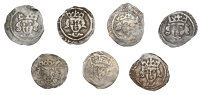 Edward IV (1461-1483), Heavy Cross and Pellets coinage, Pennies (3), Dublin (2), bust A, additional small pellet in...