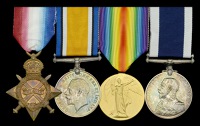 Four: Stoker First Class J. Towl, Royal Navy, who was killed in action when H.M.S. Valkyrie struck a mine in the...