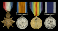 Four: Temporary Lieutenant (Stores) J. B. Triggs, Royal Navy

1914-15 Star (M.8606, J. B. Triggs, S.S.A., R.N.);...