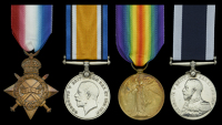 Four: Able Seaman S. J. Dagg, Royal Navy, who served in H.M. Submarine K6 during the Great War

1914-15 Star...