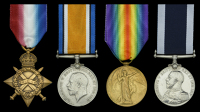 Four: Petty Officer E. W. G. Borroughs, Royal Navy, who served in H.M.S. Champion at the Battle of...