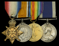 Four: Shipwright First Class, E. W. Reynolds, Royal Navy

1914-15 Star (M.13256, W. E. Reynolds, Shpt. 2., R.N.);...