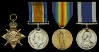 Four: Stoker First Class G. H. Easter, Royal Navy

1914-15 Star (K.18899, G. H. Easter, Sto. 1., R.N.); British...