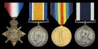 Four: Chief Engine Room Artificer V. G. Howling, Royal Navy, who served in H.M.S. Minotaur at the Battle of...