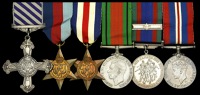 A well-documented Second War 1944 Halifax pilot’s D.F.C. group of six awarded to Flight Lieutenant H. Brawn, Royal...